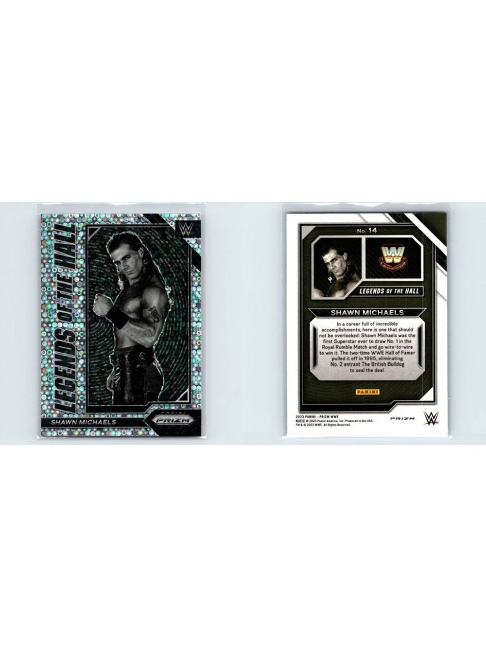 2023 Panini Prizm WWE Shawn Michaels #14 Legends of the Hall Under Card
